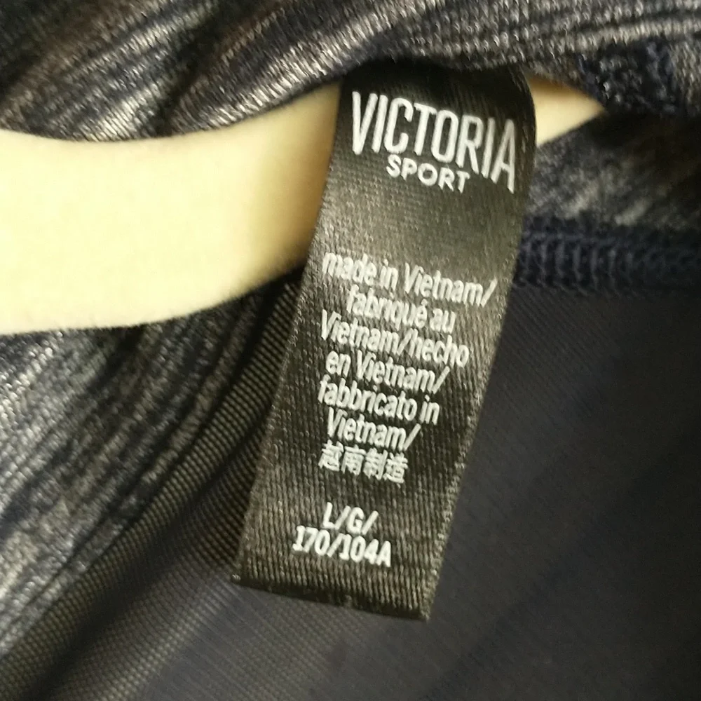EUC Victoria's Sport Jacket, L, Dk Navy/Grey, Full Zip, Mesh Back, Thumb Holes - Picture 2 of 12